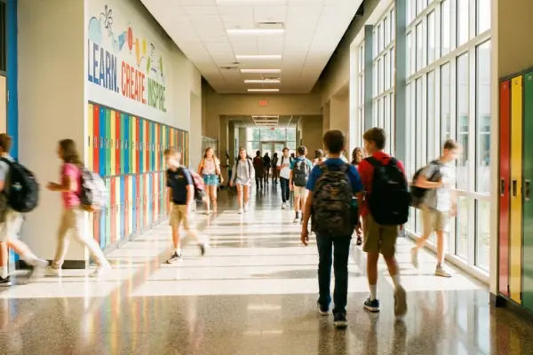 K-12 school floor drain with Green Drain for odor prevention