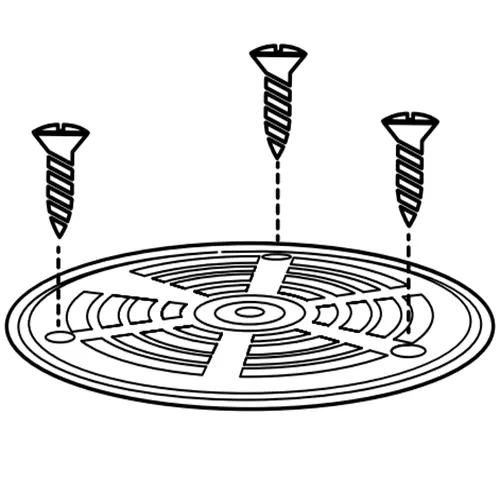 Fastening screws to secure the drain grate