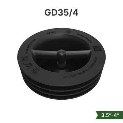 Green Drain GD35/4 waterless trap seal with extended gasket for 3.5 to 4 inch drains
